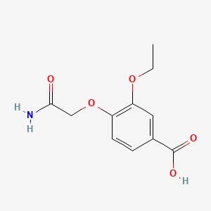 molecular formula C11H13NO5 B2885757 4-(2-Amino-2-oxoethoxy)-3-ethoxybenzoic acid CAS No. 869948-80-1