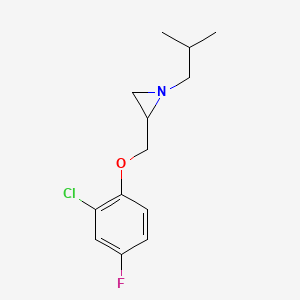 molecular formula C13H17ClFNO B2885764 2-[(2-Chloro-4-fluorophenoxy)methyl]-1-(2-methylpropyl)aziridine CAS No. 2411286-60-5