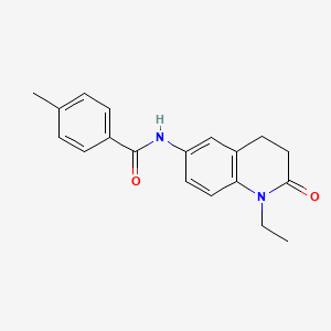 molecular formula C19H20N2O2 B2885831 N-(1-ethyl-2-oxo-1,2,3,4-tetrahydroquinolin-6-yl)-4-methylbenzamide CAS No. 921998-97-2