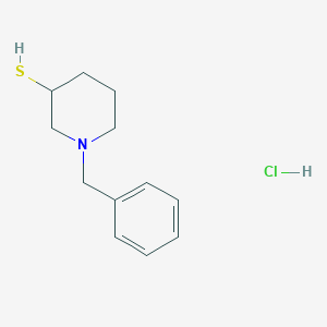 molecular formula C12H18ClNS B2885877 1-Benzylpiperidine-3-thiol hydrochloride CAS No. 1909320-32-6