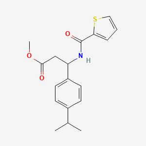 molecular formula C18H21NO3S B2885930 Methyl 3-(4-isopropylphenyl)-3-[(2-thienylcarbonyl)amino]propanoate CAS No. 477858-90-5