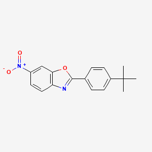 molecular formula C17H16N2O3 B2885943 2-(4-Tert-butylphenyl)-6-nitro-1,3-benzoxazole CAS No. 831243-44-8