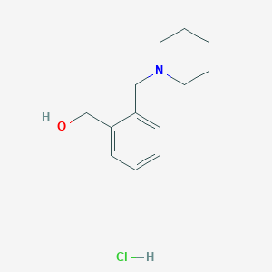 molecular formula C13H20ClNO B2885947 [2-(1-Piperidinylmethyl)phenyl]methanol hydrochloride CAS No. 92195-84-1