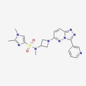 molecular formula C19H21N9O2S B2885949 N,1,2-trimethyl-N-{1-[3-(pyridin-3-yl)-[1,2,4]triazolo[4,3-b]pyridazin-6-yl]azetidin-3-yl}-1H-imidazole-4-sulfonamide CAS No. 2380059-47-0