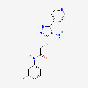 molecular formula C16H16N6OS B2885952 2-{[4-amino-5-(pyridin-4-yl)-4H-1,2,4-triazol-3-yl]sulfanyl}-N-(3-methylphenyl)acetamide CAS No. 880801-44-5