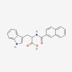 molecular formula C22H18N2O3 B2885971 3-(1H-indol-3-yl)-2-(naphthalen-2-ylformamido)propanoic acid CAS No. 1396969-07-5