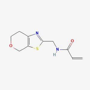 molecular formula C10H12N2O2S B2885982 n-({4h,6h,7h-Pyrano[4,3-d][1,3]thiazol-2-yl}methyl)prop-2-enamide CAS No. 2224363-55-5