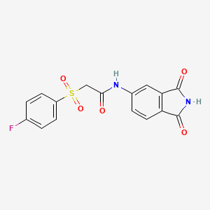 molecular formula C16H11FN2O5S B2886012 N-(1,3-dioxo-2,3-dihydro-1H-isoindol-5-yl)-2-(4-fluorobenzenesulfonyl)acetamide CAS No. 895477-86-8