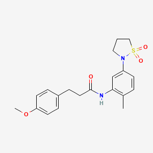 molecular formula C20H24N2O4S B2886040 N-(5-(1,1-dioxidoisothiazolidin-2-yl)-2-methylphenyl)-3-(4-methoxyphenyl)propanamide CAS No. 946216-06-4