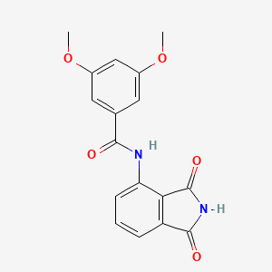 molecular formula C17H14N2O5 B2886051 N-(1,3-dioxo-2,3-dihydro-1H-isoindol-4-yl)-3,5-dimethoxybenzamide CAS No. 406917-05-3