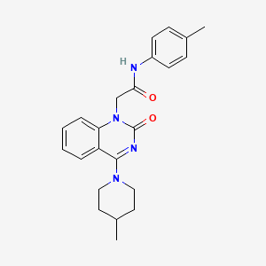 molecular formula C23H26N4O2 B2886056 N-(4-methylphenyl)-2-[4-(4-methylpiperidin-1-yl)-2-oxo-1,2-dihydroquinazolin-1-yl]acetamide CAS No. 1251606-13-9