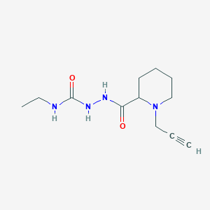 molecular formula C12H20N4O2 B2886094 N-[(ethylcarbamoyl)amino]-1-(prop-2-yn-1-yl)piperidine-2-carboxamide CAS No. 1384530-13-5