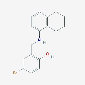 4-Bromo-2-[(5,6,7,8-tetrahydronaphthalen-1-ylamino)methyl]phenol