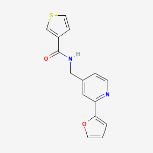 N-((2-(furan-2-yl)pyridin-4-yl)methyl)thiophene-3-carboxamide