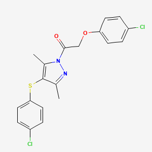 1-[(4-chlorophenoxy)acetyl]-4-[(4-chlorophenyl)thio]-3,5-dimethyl-1H-pyrazole