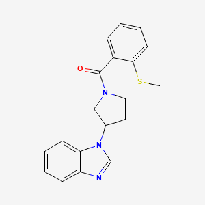 (3-(1H-benzo[d]imidazol-1-yl)pyrrolidin-1-yl)(2-(methylthio)phenyl)methanone