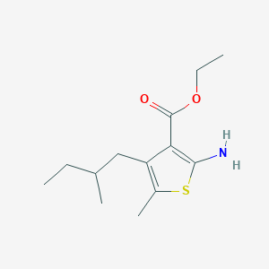 molecular formula C13H21NO2S B2886204 Ethyl 2-amino-5-methyl-4-(2-methylbutyl)thiophene-3-carboxylate CAS No. 733030-91-6