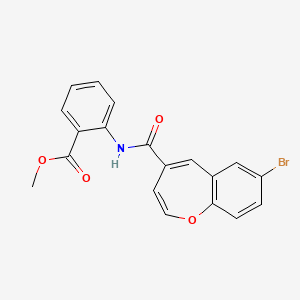 molecular formula C19H14BrNO4 B2886222 Methyl 2-(7-bromo-1-benzoxepine-4-amido)benzoate CAS No. 950380-75-3