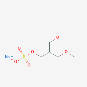 molecular formula C6H13NaO6S B2886242 Sodium 3-methoxy-2-(methoxymethyl)propyl sulfate CAS No. 2377031-59-7
