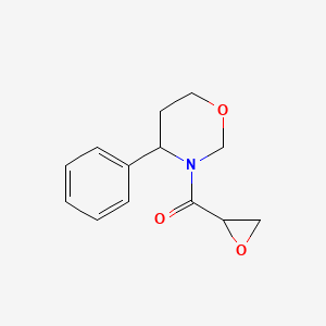 molecular formula C13H15NO3 B2886245 3-(Oxirane-2-carbonyl)-4-phenyl-1,3-oxazinane CAS No. 2418649-69-9