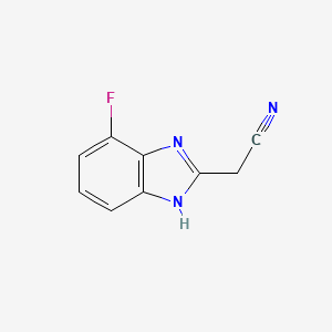 molecular formula C9H6FN3 B2886276 2-(Cyanomethyl)-4-fluorobenzimidazole CAS No. 1341802-91-2