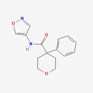 molecular formula C15H16N2O3 B2886288 N-(1,2-oxazol-4-yl)-4-phenyloxane-4-carboxamide CAS No. 1396864-32-6