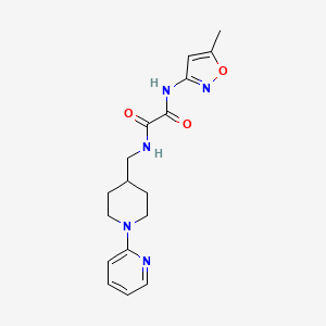 molecular formula C17H21N5O3 B2886306 N-(5-methyl-1,2-oxazol-3-yl)-N'-{[1-(pyridin-2-yl)piperidin-4-yl]methyl}ethanediamide CAS No. 1234933-24-4