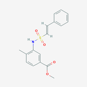 molecular formula C17H17NO4S B2886313 Methyl 4-methyl-3-(2-phenylethenesulfonamido)benzoate CAS No. 924716-60-9