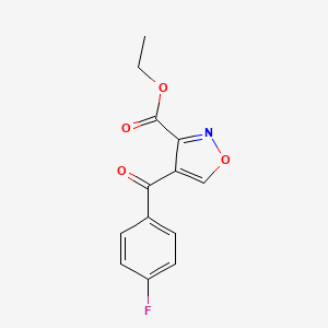 molecular formula C13H10FNO4 B2886323 Ethyl 4-(4-fluorobenzoyl)-3-isoxazolecarboxylate CAS No. 338420-60-3