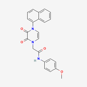 molecular formula C23H19N3O4 B2886378 N-(4-methoxyphenyl)-2-[4-(naphthalen-1-yl)-2,3-dioxo-1,2,3,4-tetrahydropyrazin-1-yl]acetamide CAS No. 898409-46-6