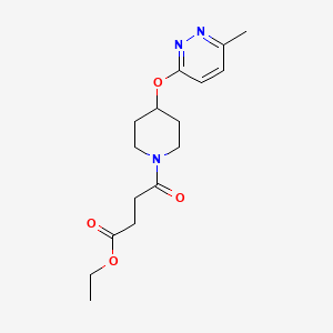 B2886394 Ethyl 4-(4-((6-methylpyridazin-3-yl)oxy)piperidin-1-yl)-4-oxobutanoate CAS No. 1797129-35-1
