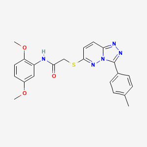 molecular formula C22H21N5O3S B2886417 N-(2,5-dimethoxyphenyl)-2-((3-(p-tolyl)-[1,2,4]triazolo[4,3-b]pyridazin-6-yl)thio)acetamide CAS No. 852375-64-5