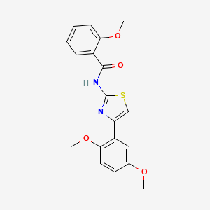 molecular formula C19H18N2O4S B2886423 N-[4-(2,5-dimethoxyphenyl)-1,3-thiazol-2-yl]-2-methoxybenzamide CAS No. 681229-73-2