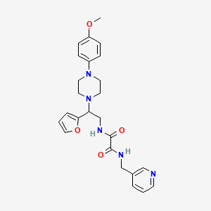 molecular formula C25H29N5O4 B2886424 N1-(2-(furan-2-yl)-2-(4-(4-methoxyphenyl)piperazin-1-yl)ethyl)-N2-(pyridin-3-ylmethyl)oxalamide CAS No. 877634-16-7
