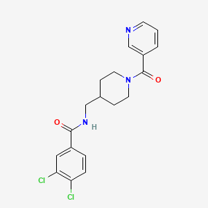 3,4-dichloro-N-((1-nicotinoylpiperidin-4-yl)methyl)benzamide