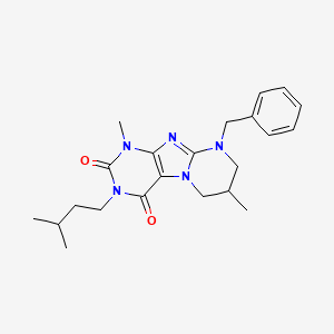 9-benzyl-3-isopentyl-1,7-dimethyl-6,7,8,9-tetrahydropyrimido[2,1-f]purine-2,4(1H,3H)-dione