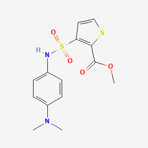 molecular formula C14H16N2O4S2 B2886451 Methyl 3-{[4-(dimethylamino)phenyl]sulfamoyl}thiophene-2-carboxylate CAS No. 899724-94-8