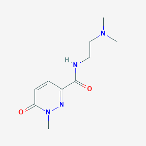 molecular formula C10H16N4O2 B2886473 N-(2-(dimethylamino)ethyl)-1-methyl-6-oxo-1,6-dihydropyridazine-3-carboxamide CAS No. 1049511-97-8
