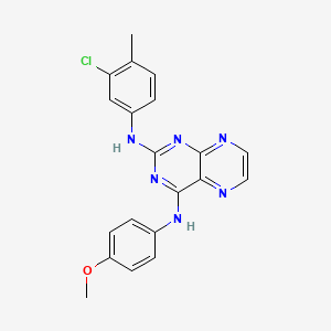 molecular formula C20H17ClN6O B2886487 N2-(3-chloro-4-methylphenyl)-N4-(4-methoxyphenyl)pteridine-2,4-diamine CAS No. 946243-03-4