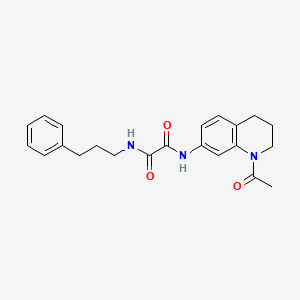 molecular formula C22H25N3O3 B2886511 N-(1-acetyl-1,2,3,4-tetrahydroquinolin-7-yl)-N'-(3-phenylpropyl)ethanediamide CAS No. 898424-16-3