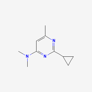molecular formula C10H15N3 B2886528 2-cyclopropyl-N,N,6-trimethylpyrimidin-4-amine CAS No. 2309734-22-1