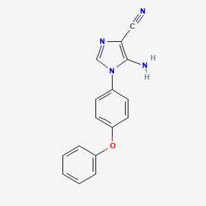 molecular formula C16H12N4O B2886562 5-amino-1-(4-phenoxyphenyl)-1H-imidazole-4-carbonitrile CAS No. 551921-57-4