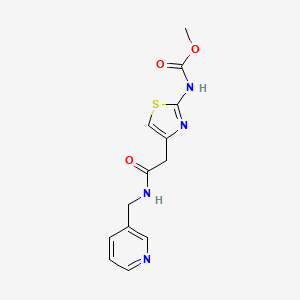 molecular formula C13H14N4O3S B2886563 Methyl (4-(2-oxo-2-((pyridin-3-ylmethyl)amino)ethyl)thiazol-2-yl)carbamate CAS No. 946313-37-7