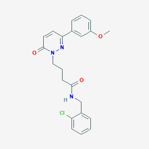molecular formula C22H22ClN3O3 B2886571 N-(2-chlorobenzyl)-4-(3-(3-methoxyphenyl)-6-oxopyridazin-1(6H)-yl)butanamide CAS No. 953163-09-2