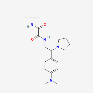 molecular formula C20H32N4O2 B2886646 N-tert-butyl-N'-{2-[4-(dimethylamino)phenyl]-2-(pyrrolidin-1-yl)ethyl}ethanediamide CAS No. 941995-16-0