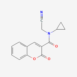 molecular formula C15H12N2O3 B2886656 N-(cyanomethyl)-N-cyclopropyl-2-oxo-2H-chromene-3-carboxamide CAS No. 1281034-94-3
