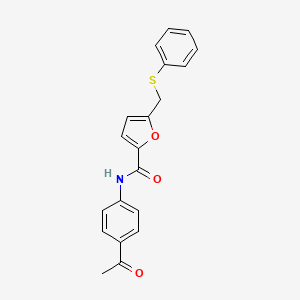 molecular formula C20H17NO3S B2886662 N-(4-acetylphenyl)-5-[(phenylsulfanyl)methyl]furan-2-carboxamide CAS No. 868154-38-5