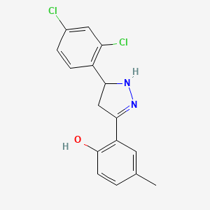 B2886695 2-[5-(2,4-dichlorophenyl)-4,5-dihydro-1H-pyrazol-3-yl]-4-methylphenol CAS No. 610760-00-4
