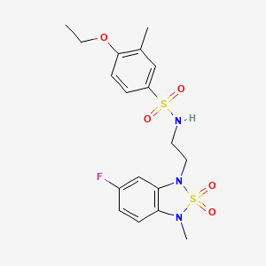 4-ethoxy-N-(2-(6-fluoro-3-methyl-2,2-dioxidobenzo[c][1,2,5]thiadiazol-1(3H)-yl)ethyl)-3-methylbenzenesulfonamide