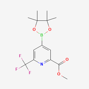 Methyl 4-(tetramethyl-1,3,2-dioxaborolan-2-yl)-6-(trifluoromethyl)pyridine-2-carboxylate